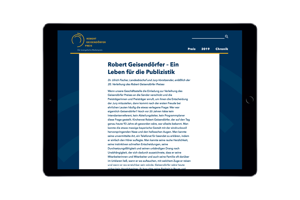 Theresa Duck Webseite Robert Geisendörfer Preis Webdesign 2
